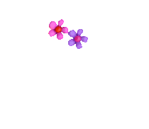Gif animé coeur de fleurs